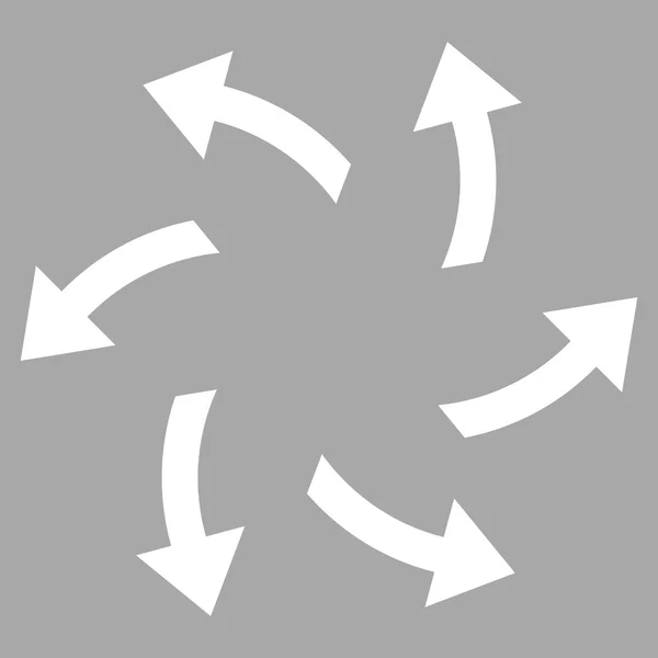 Setas centrífugas Pictograma vetorial plano —  Vetores de Stock