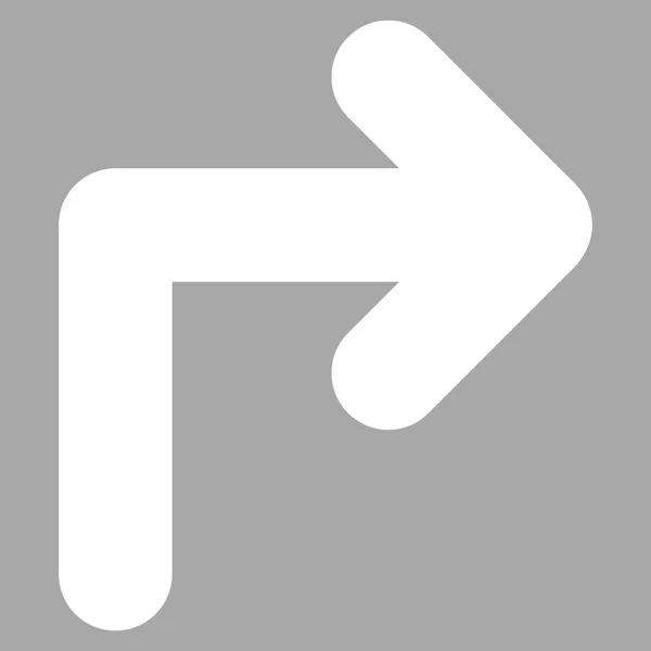 Gira a destra Pittogramma vettoriale piatto — Vettoriale Stock