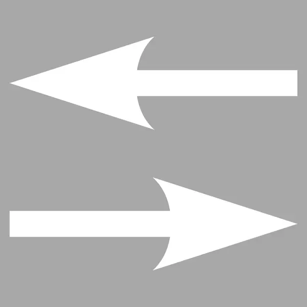 Horizontale Austauschpfeile flaches Vektor-Piktogramm — Stockvektor