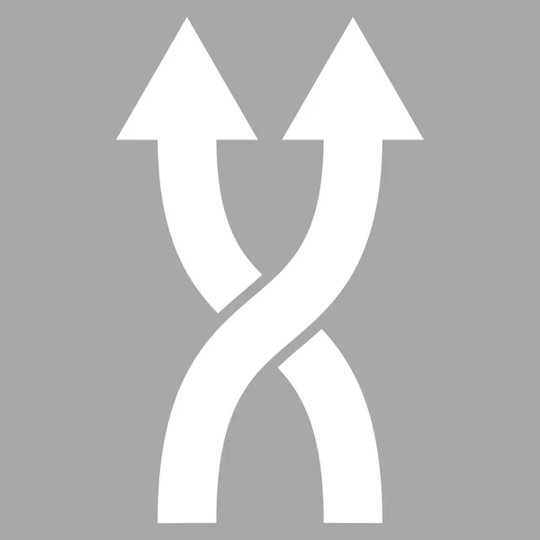 シャッフル矢印アップフラットベクトルピクトグラム — ストックベクタ