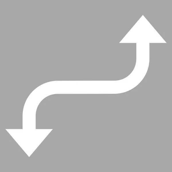 Pictograma plano de vectores de flecha curva opuesta — Vector de stock