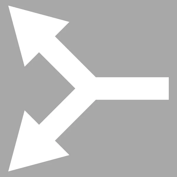 Pittogramma biforcazione freccia sinistra piatto vettoriale — Vettoriale Stock