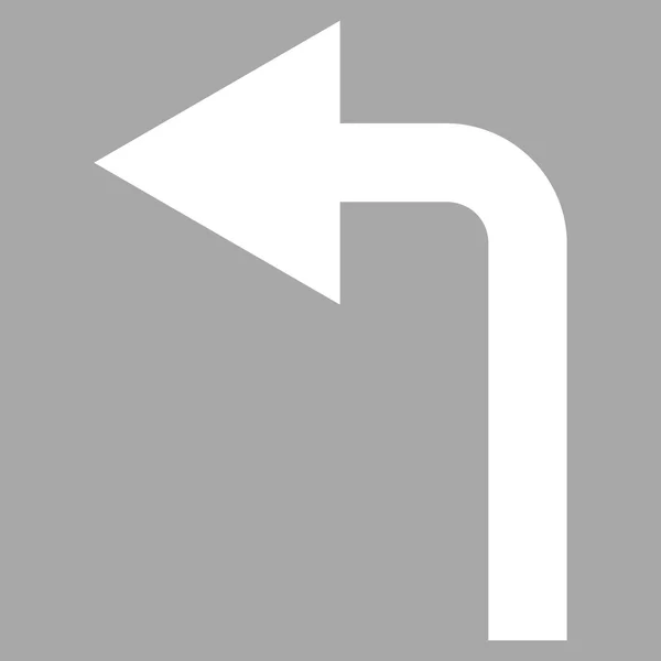 Sola Dön Düz Vektör Piktogramı — Stok Vektör