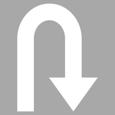 Düz Vektör Piktogramı Geri Çevir