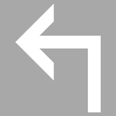 Sola Dön Düz Vektör Piktogramı