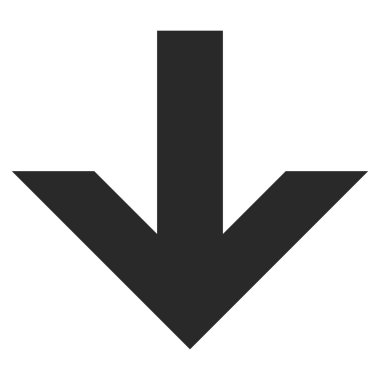 Düz vektör simgesi aşağı ok