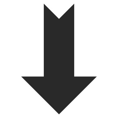 Düz vektör simgesi aşağı ok