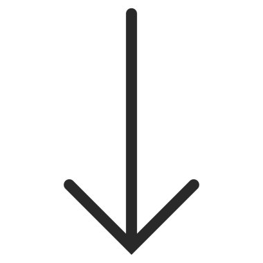Düz vektör simgesi aşağı ok