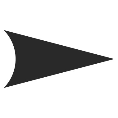 Ok Başı Sağ Düz Vektör Sembolü