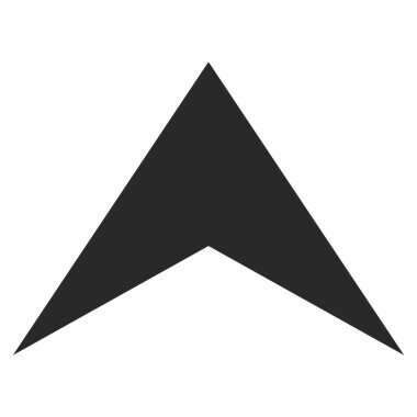 Ok Başı Yukarı Düz Vektör Sembolü