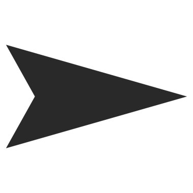 Ok Başı Sağ Düz Vektör Sembolü