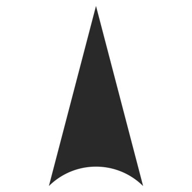 Ok Başı Yukarı Düz Vektör Sembolü