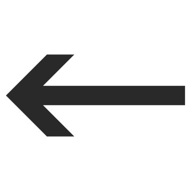 Ok Sol Düz Vektör Sembolü