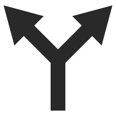 Çatallama Ok Yukarı Düz Vektör Sembolü