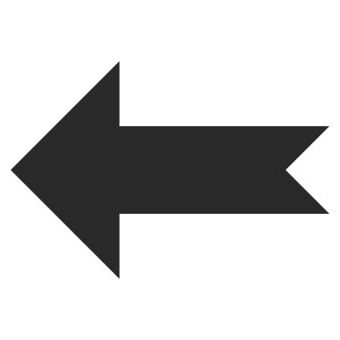 Ok Sol Düz Vektör Sembolü