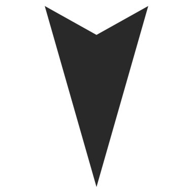 Düz vektör simgesi aşağı ok ucu