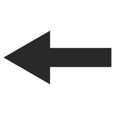 Ok Sol Düz Vektör Sembolü