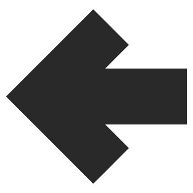 Ok Sol Düz Vektör Sembolü