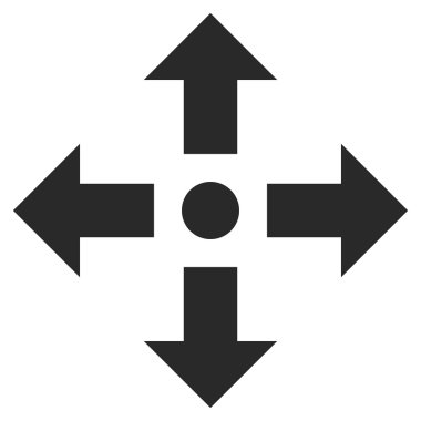 Genişletin okları düz vektör simgesi