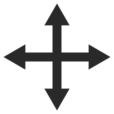 Genişletin okları düz vektör simgesi