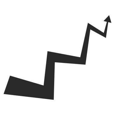 Eğri Ok Düz Vektör Sembolü