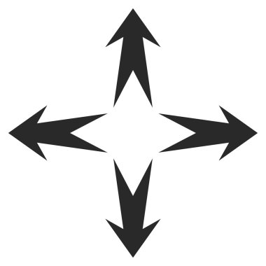 Genişletin okları düz vektör simgesi