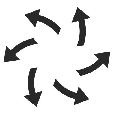 Vektör simge santrifüj oklar düz