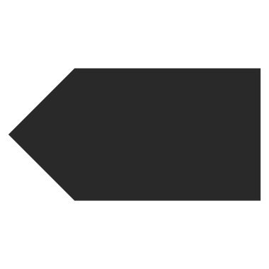 Yön Sol Düz Vektör Sembolü