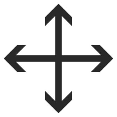 Genişletin okları düz vektör simgesi