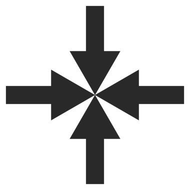 Sıkıştır Oklar Düz Vektör Sembolü