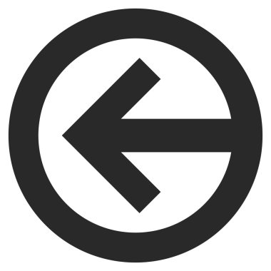 Yön Sol Düz Vektör Sembolü