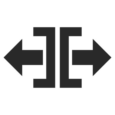 Yatay Yönü Düz Vektör Sembolüne Böl