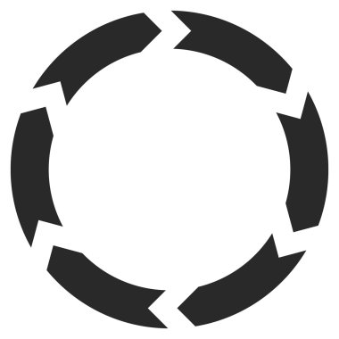 Dolaşım düz vektör simgesi