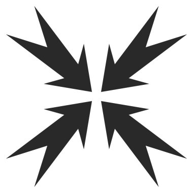 Sıkıştırma Okları Düz Vektör Sembolü