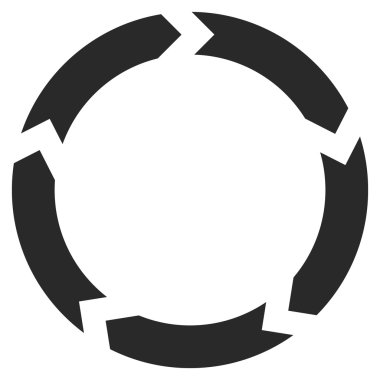 Dolaşım düz vektör simgesi