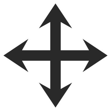 Genişletin okları düz vektör simgesi