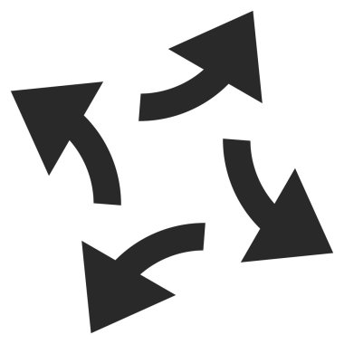 Vektör simge santrifüj oklar düz