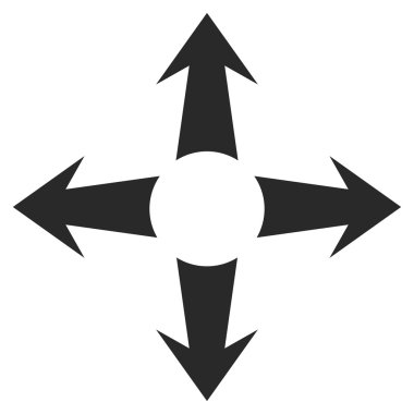 Genişletin okları düz vektör simgesi