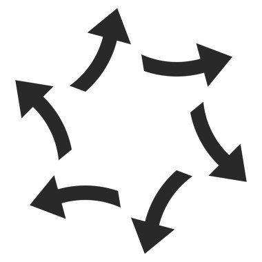 Vektör simge santrifüj oklar düz