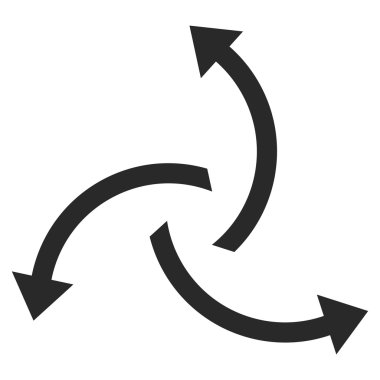 Vektör simge santrifüj oklar düz