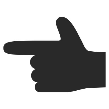 El İşaretçisi Sol Düz Vektör Sembolü