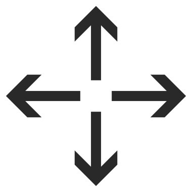 Genişletin okları düz vektör simgesi