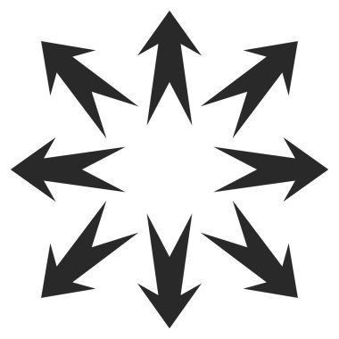 Genişletin okları düz vektör simgesi