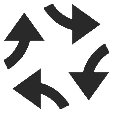 Girdap Oklar Düz Vektör Sembolü