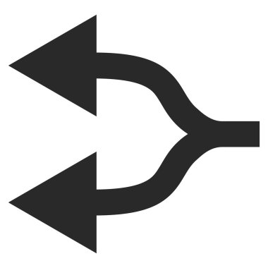 Split Oklar Sol Düz Vektör Sembolü