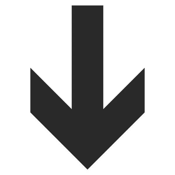 Flecha hacia abajo plana Vector Símbolo — Archivo Imágenes Vectoriales