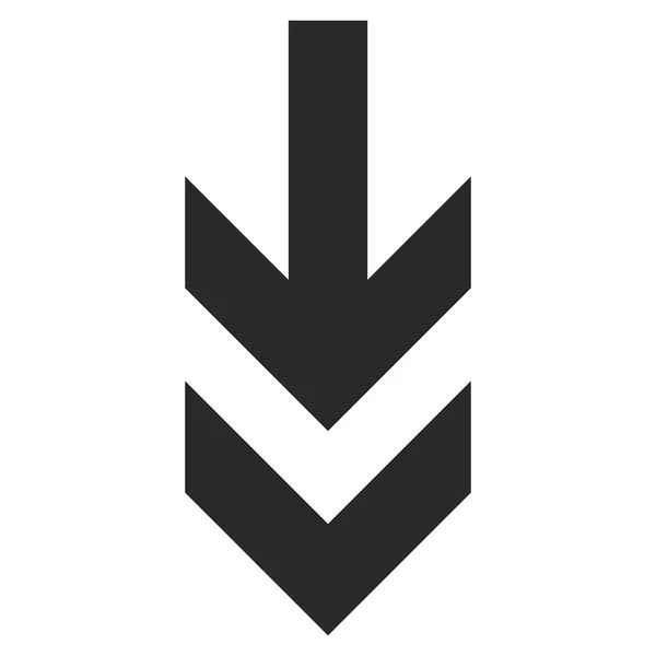 Flecha hacia abajo plana Vector Símbolo — Archivo Imágenes Vectoriales