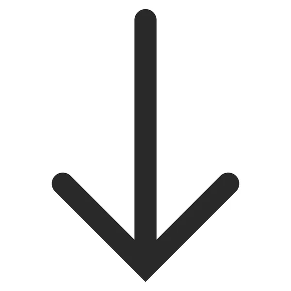 Strzałka w dół Symbol wektor płaski — Wektor stockowy