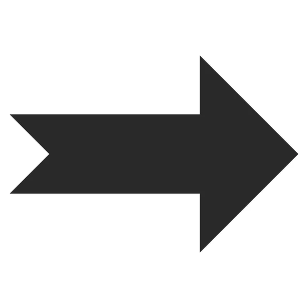 Flèche droite Symbole vectoriel plat — Image vectorielle