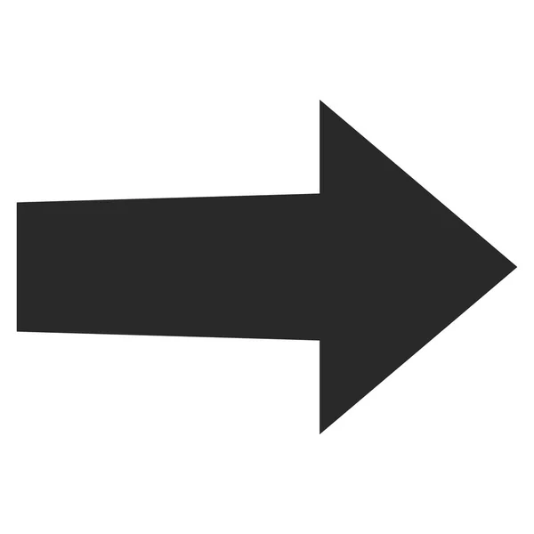 Flecha derecha plana Vector Símbolo — Vector de stock
